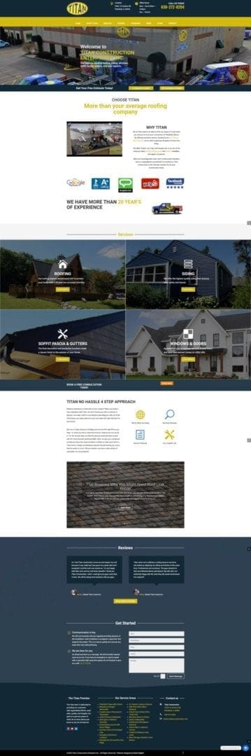 Mytitanconstruction.com Roofing Page